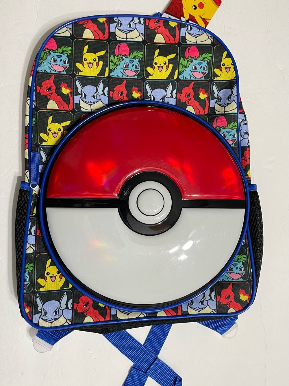 Large Backpack Pokemon Pikachu Big Pokeball Charizard 16" School Bag NEW